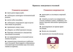 Правила поведения в столовой